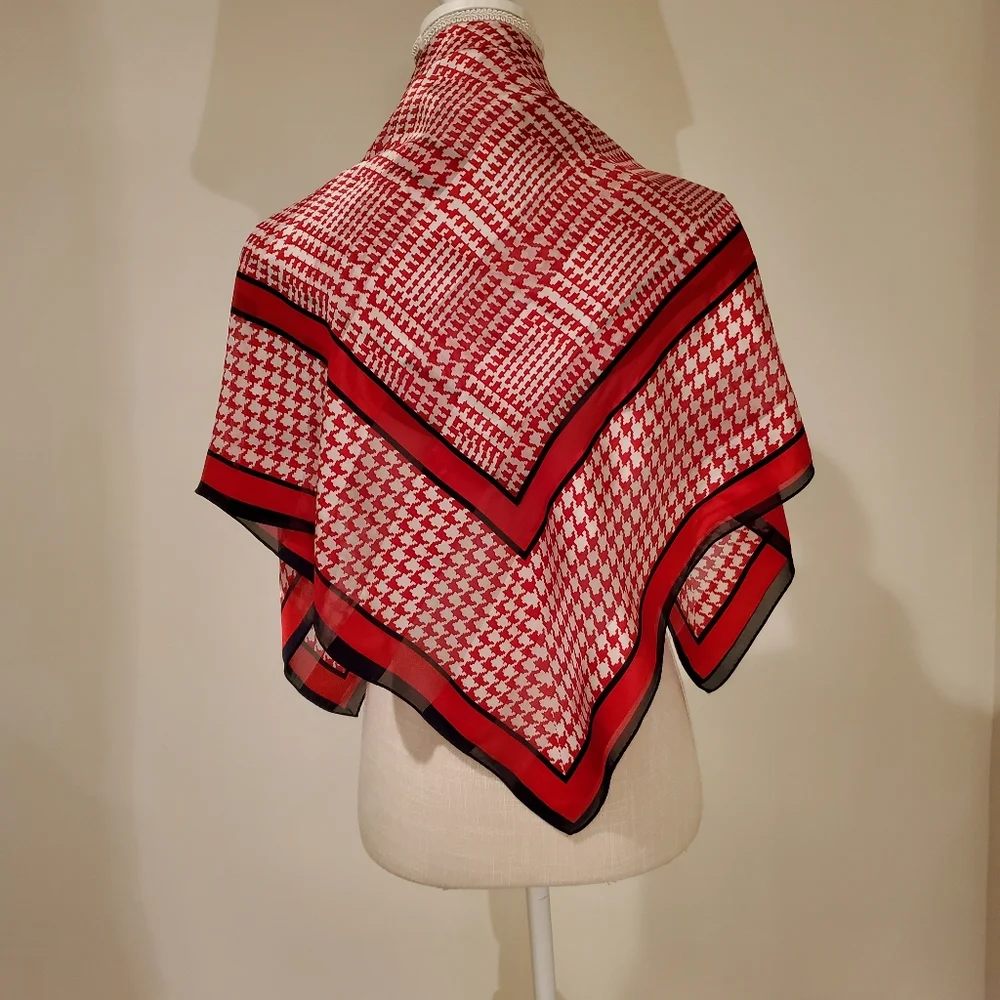 Bundle 2 Items/30% Discount! Adrienne Vittadini Red/White/Blue Silk Scarf